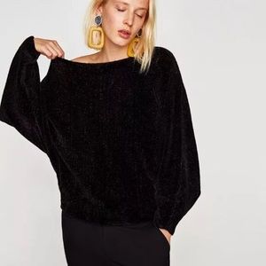zara chenille sweater